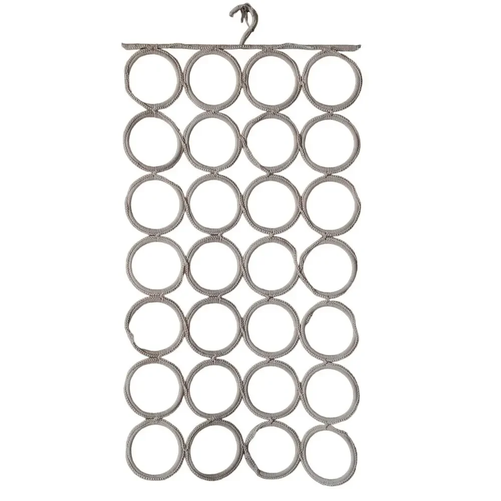 3'‎ Foot Hanging Door Storage Hanger Macrame Closet Scarf Organizer IVORY Glam